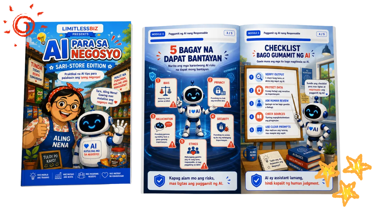 LimitlessBiz comics β AI para sa Negosyo, Sari-Store Edition